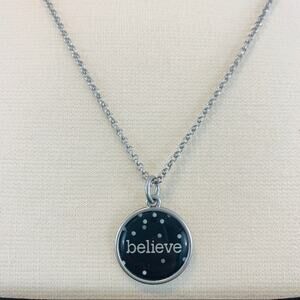JK by Thirty-One necklace black Believe charm
